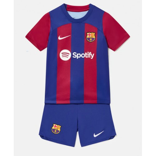 Maillot de foot Barcelona Domicile enfant 2023-24 Manches Courte (+ pantalon court)